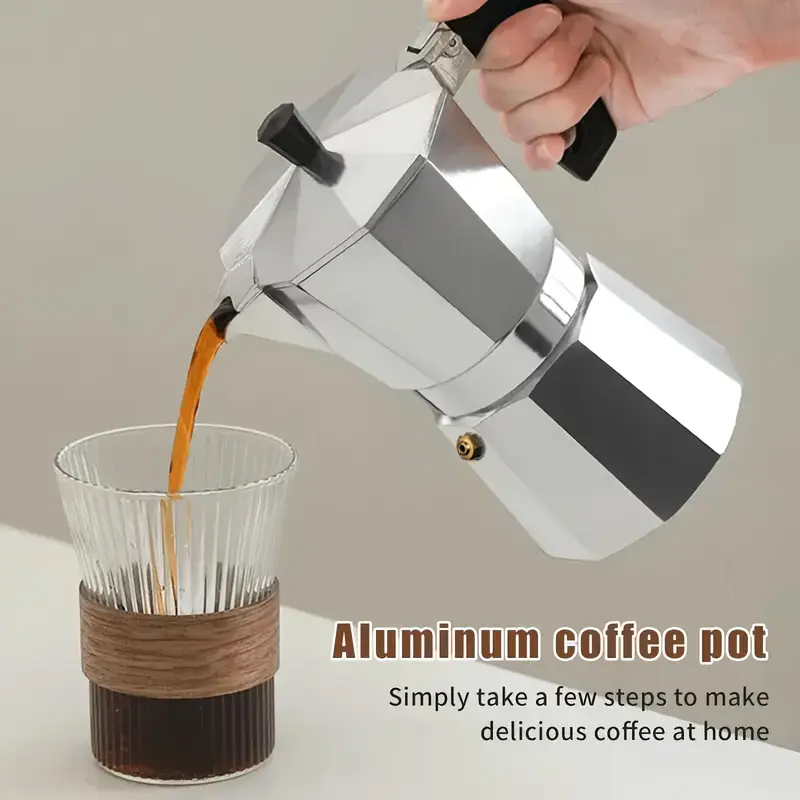 Quality Coffee Equipment - Cafeteira Moka Clássica de Alumínio 50-300ML