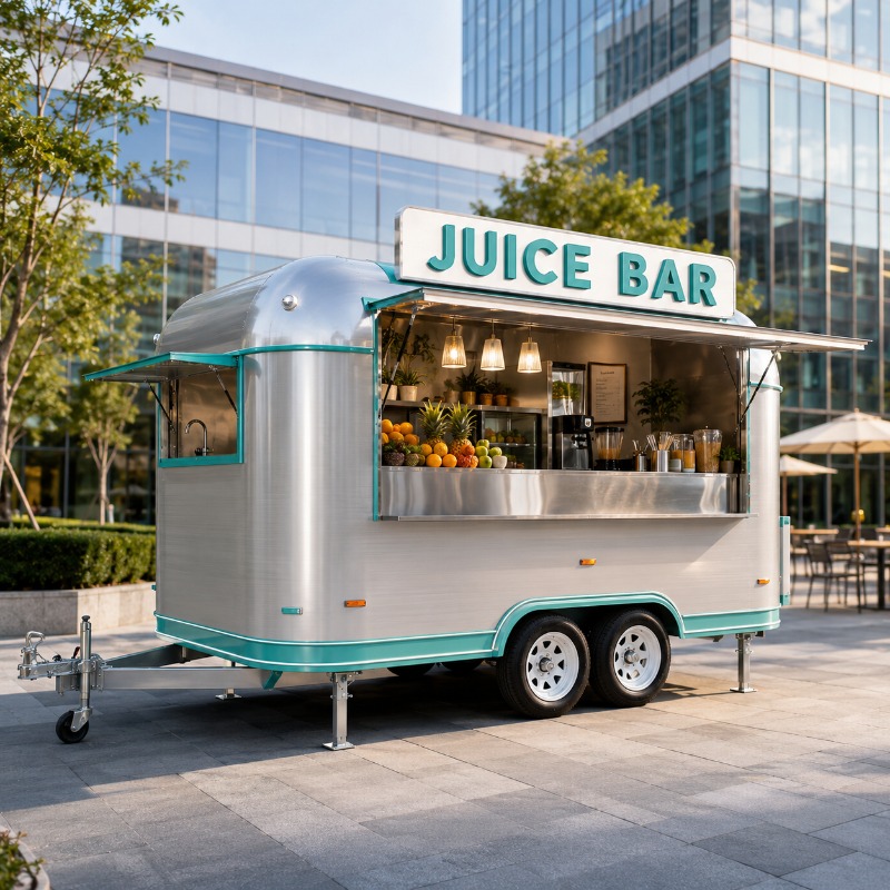 Mobile Coffee Van Equipment - Food Truck Móvel com Cozinha para