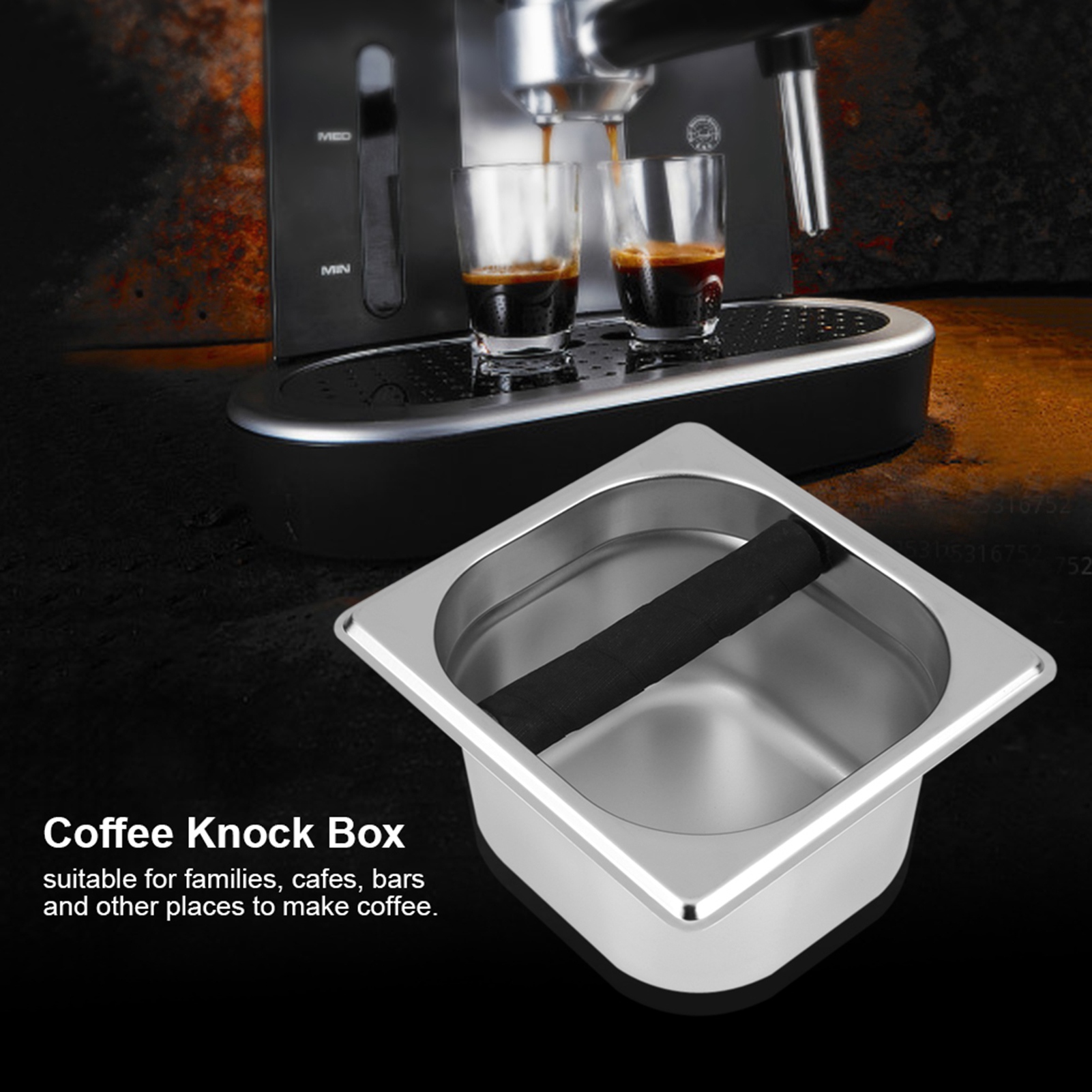 Coffee Knock Box - 1pc caixa de resíduos de café