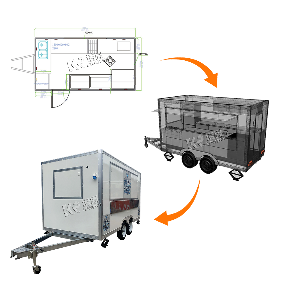 Grande van de café personaliza - Mobile Coffee Van Equipment avaliação e preço